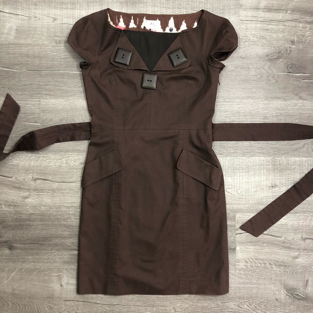 Milly of New York Embellished Linen Pocket Dress 6 - Picture 14 of 16